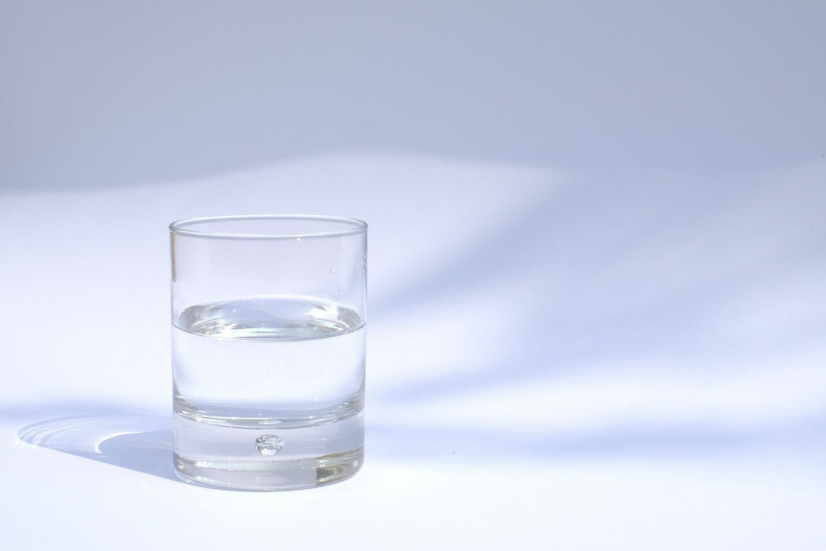 A glass of water in soft daylight