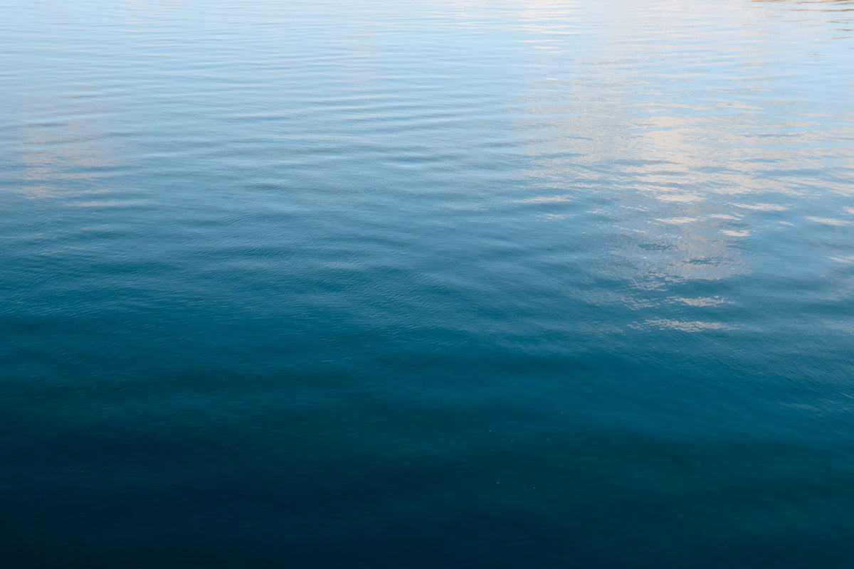 Calm blue ocean water surface